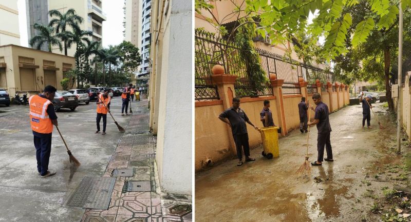 Newsband - Navi Mumbai News: Cleanliness Drive in the interior streets.